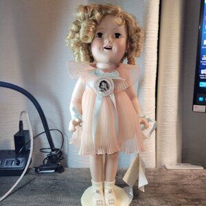 💥2001 Danbury Mint 14” World’s Darling Shirley Temple Porcelain Doll NWT No Box